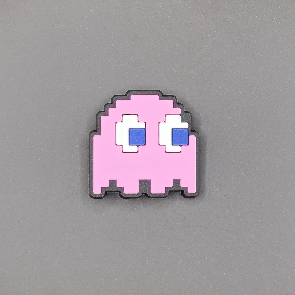 (5/$15) Pac-Man Pink Ghost Croc Charm